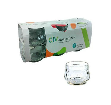 CONJUNTO 6 TACAS SOBREMESA ICE CRISTAL - CIV