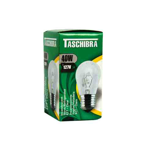 LÂMPADA GELADEIRA/FOGAO E27 40W 127V - TASCHIBRA